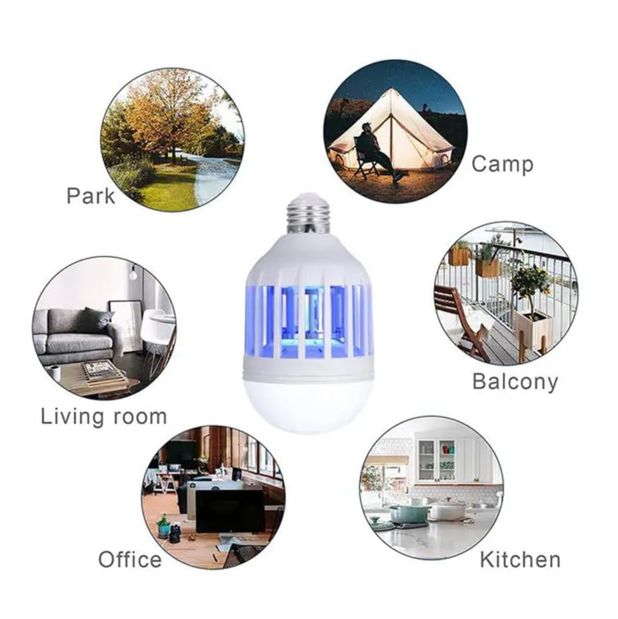 Miniatura 2 de Bombillo luz mata zancudos